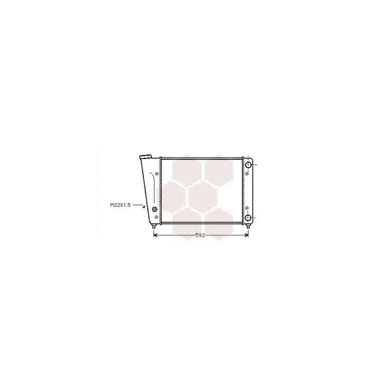 Radiateur, refroidissement du moteur VAN WEZEL 58002059