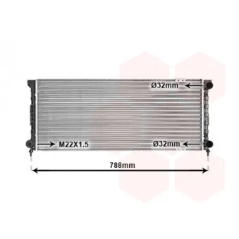 Radiateur, refroidissement du moteur VAN WEZEL 58002066