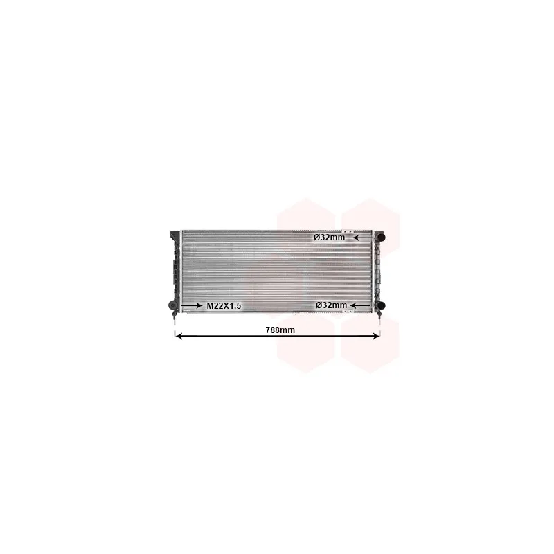 Radiateur, refroidissement du moteur VAN WEZEL 58002066