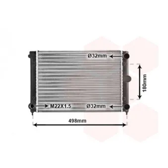 Radiateur, refroidissement du moteur VAN WEZEL 58002070
