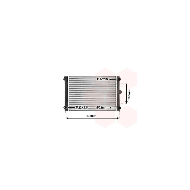 Radiateur, refroidissement du moteur VAN WEZEL 58002070
