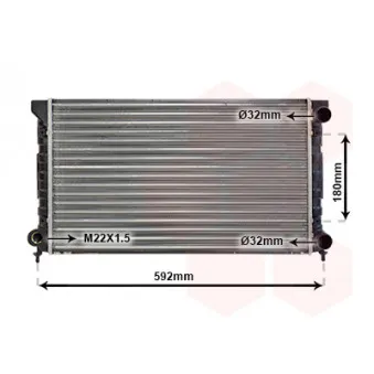 Radiateur, refroidissement du moteur VAN WEZEL 58002071