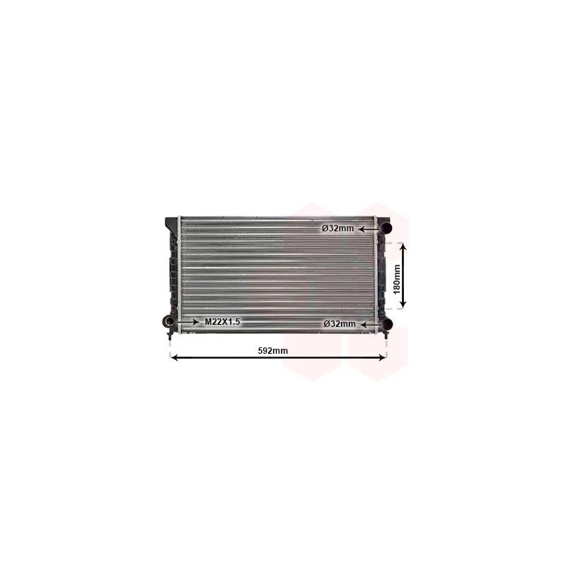Radiateur, refroidissement du moteur VAN WEZEL 58002071