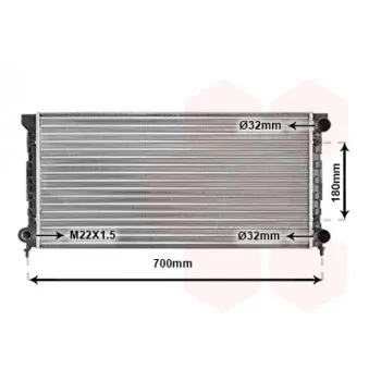 Radiateur, refroidissement du moteur VAN WEZEL 58002072