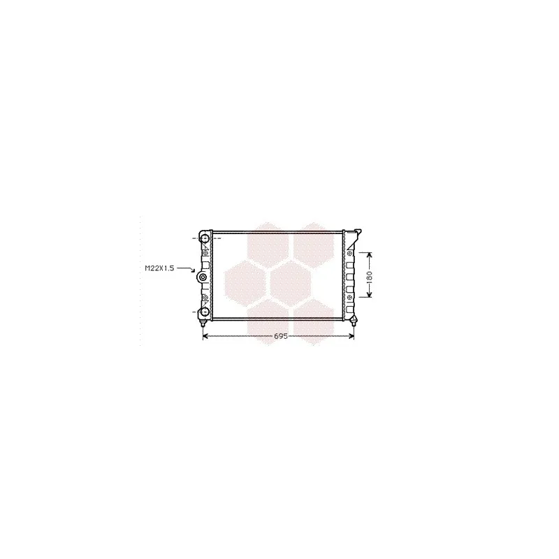 Radiateur, refroidissement du moteur VAN WEZEL 58002078