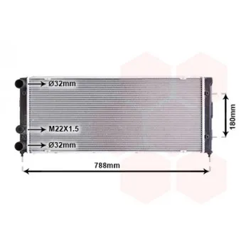 Radiateur, refroidissement du moteur VAN WEZEL 58002079