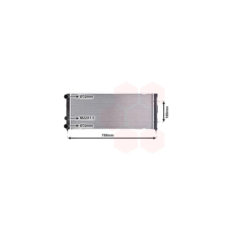 Radiateur, refroidissement du moteur VAN WEZEL 58002079