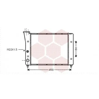 Radiateur, refroidissement du moteur VAN WEZEL 58002083