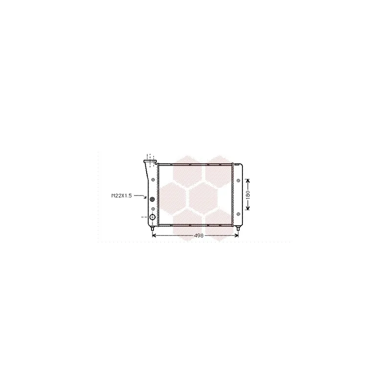 Radiateur, refroidissement du moteur VAN WEZEL 58002083