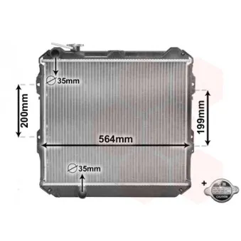 Radiateur, refroidissement du moteur VAN WEZEL 58002088