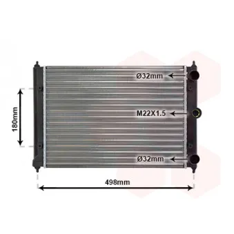 Radiateur, refroidissement du moteur VAN WEZEL 58002092