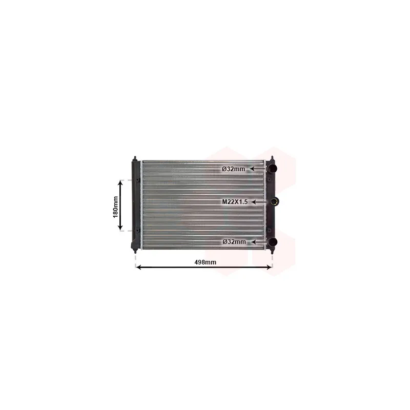Radiateur, refroidissement du moteur VAN WEZEL 58002092