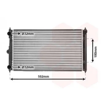 Radiateur, refroidissement du moteur VAN WEZEL 58002095