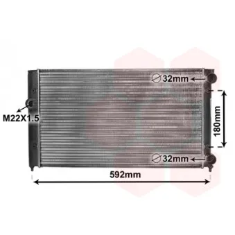 Radiateur, refroidissement du moteur VAN WEZEL 58002099