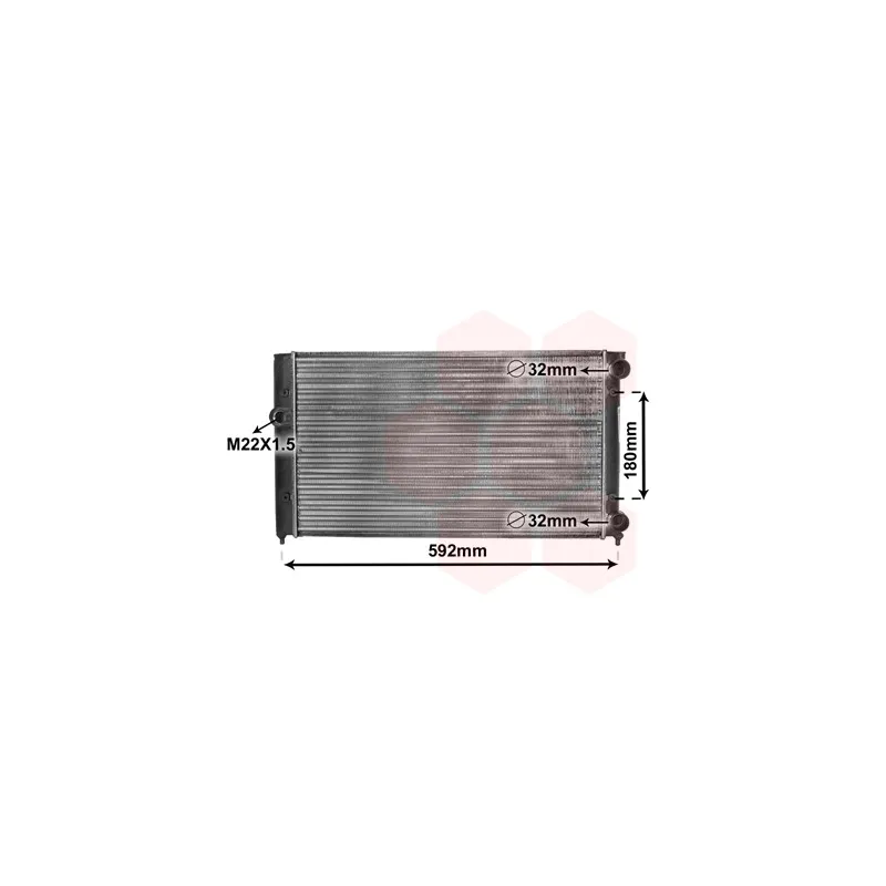 Radiateur, refroidissement du moteur VAN WEZEL 58002099