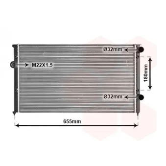 Radiateur, refroidissement du moteur VAN WEZEL 58002102