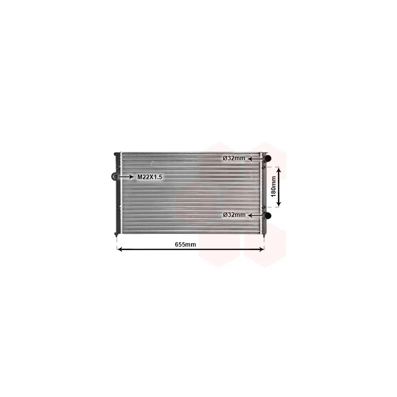 Radiateur, refroidissement du moteur VAN WEZEL 58002102