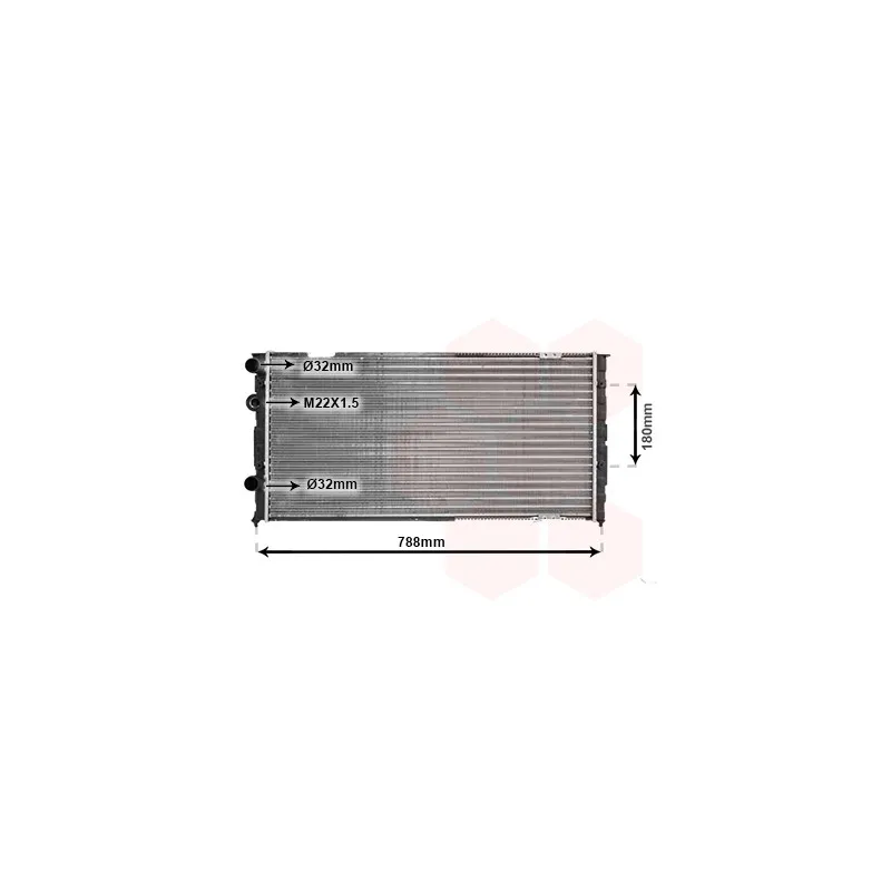 Radiateur, refroidissement du moteur VAN WEZEL 58002103