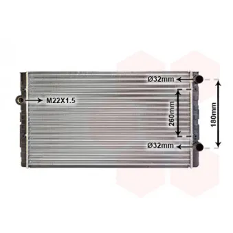 Radiateur, refroidissement du moteur VAN WEZEL 58002104