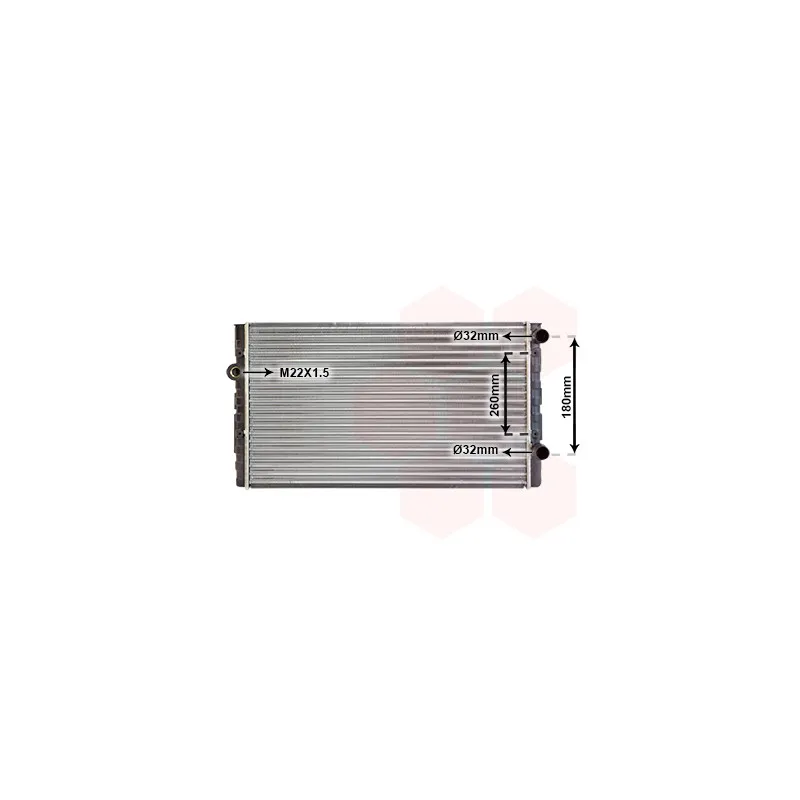 Radiateur, refroidissement du moteur VAN WEZEL 58002104