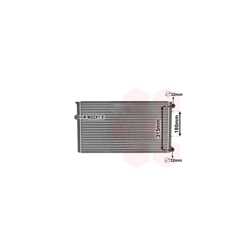 Radiateur, refroidissement du moteur VAN WEZEL 58002105