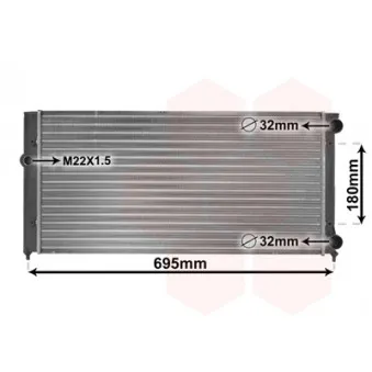 Radiateur, refroidissement du moteur VAN WEZEL 58002109