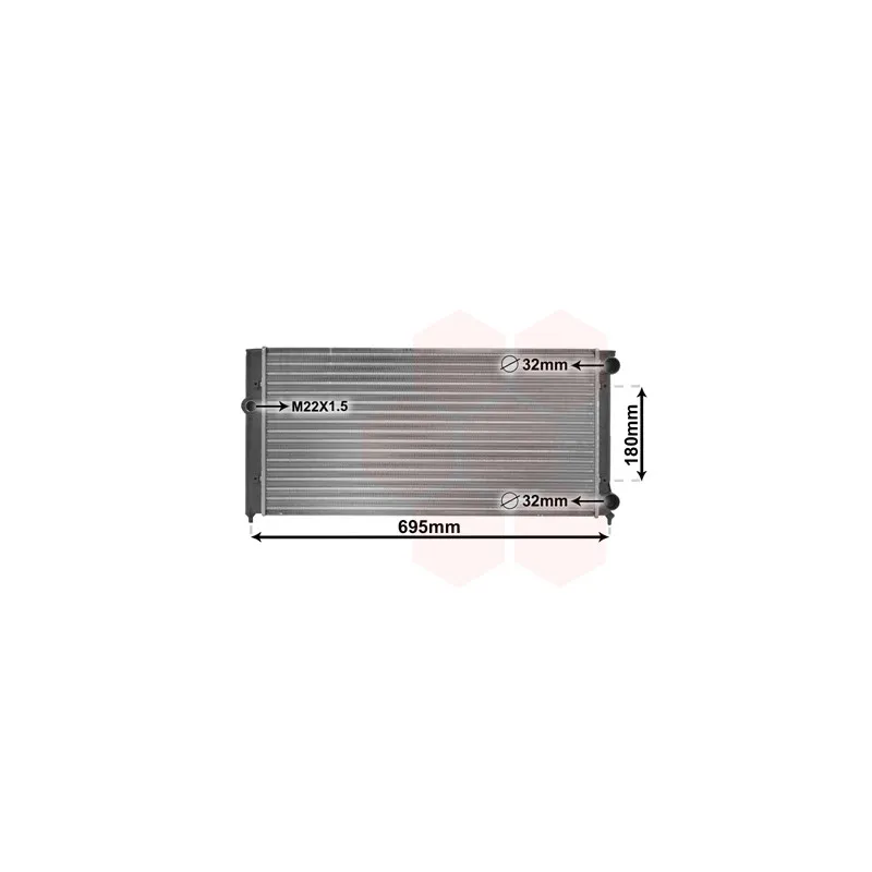 Radiateur, refroidissement du moteur VAN WEZEL 58002109