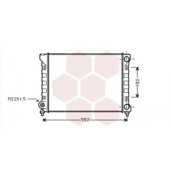 Radiateur, refroidissement du moteur VAN WEZEL 58002111