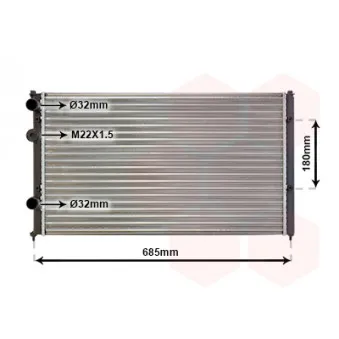 Radiateur, refroidissement du moteur VAN WEZEL 58002115
