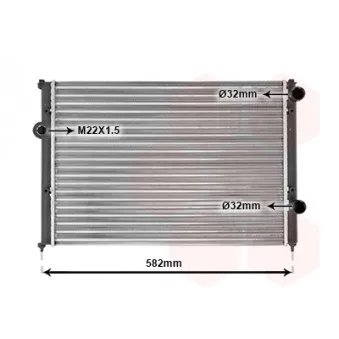 Radiateur, refroidissement du moteur VAN WEZEL 58002119