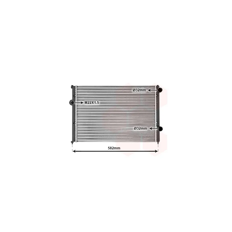Radiateur, refroidissement du moteur VAN WEZEL 58002119
