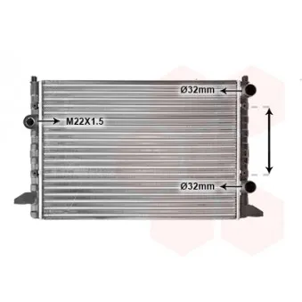 Radiateur, refroidissement du moteur VAN WEZEL 58002120