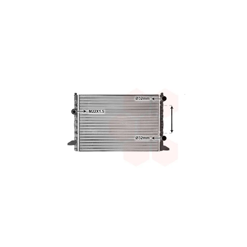 Radiateur, refroidissement du moteur VAN WEZEL 58002120