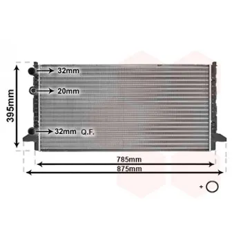 Radiateur, refroidissement du moteur VAN WEZEL 58002121