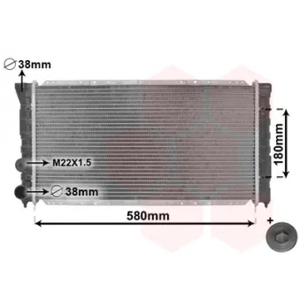 Radiateur, refroidissement du moteur VAN WEZEL 58002123