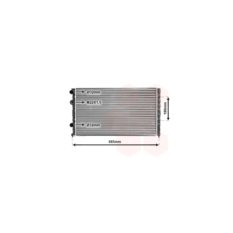 Radiateur, refroidissement du moteur VAN WEZEL 58002124