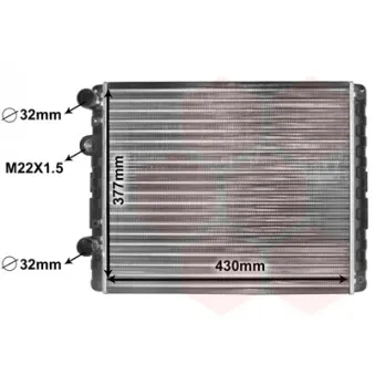 Radiateur, refroidissement du moteur VAN WEZEL 58002129