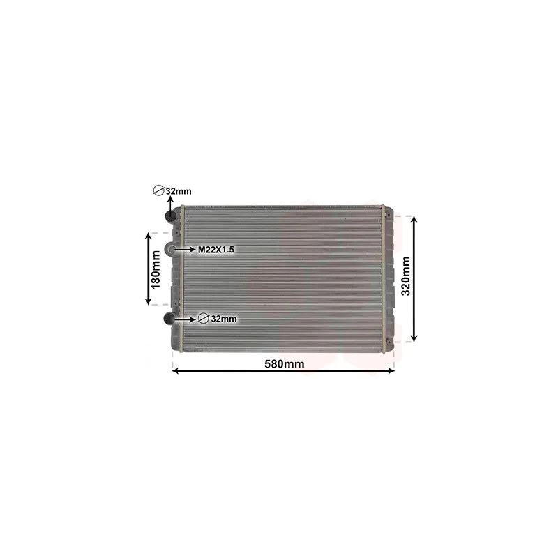 Radiateur, refroidissement du moteur VAN WEZEL 58002130