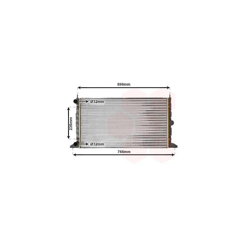 Radiateur, refroidissement du moteur VAN WEZEL 58002133