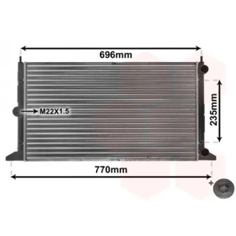 Radiateur, refroidissement du moteur VAN WEZEL 58002134
