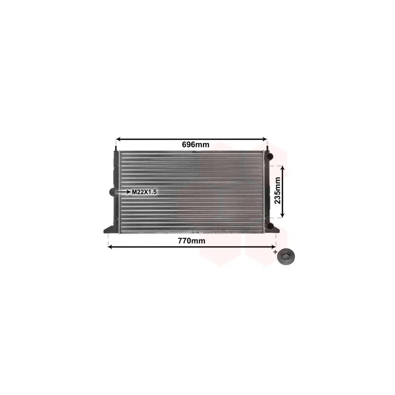 Radiateur, refroidissement du moteur VAN WEZEL 58002134