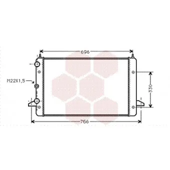Radiateur, refroidissement du moteur VAN WEZEL