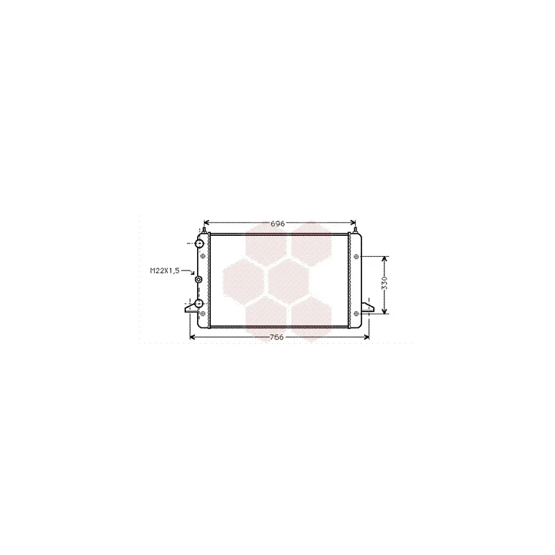 Radiateur, refroidissement du moteur VAN WEZEL 58002135