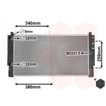 Radiateur, refroidissement du moteur VAN WEZEL 58002149