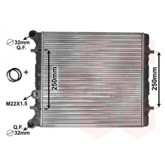 Radiateur, refroidissement du moteur VAN WEZEL 58002152
