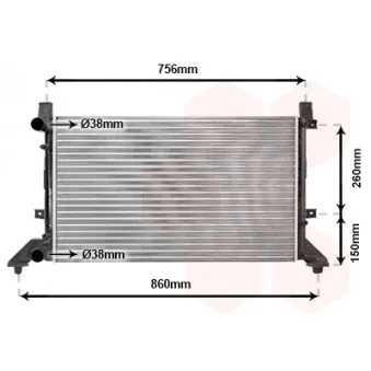 Radiateur, refroidissement du moteur VAN WEZEL 58002155