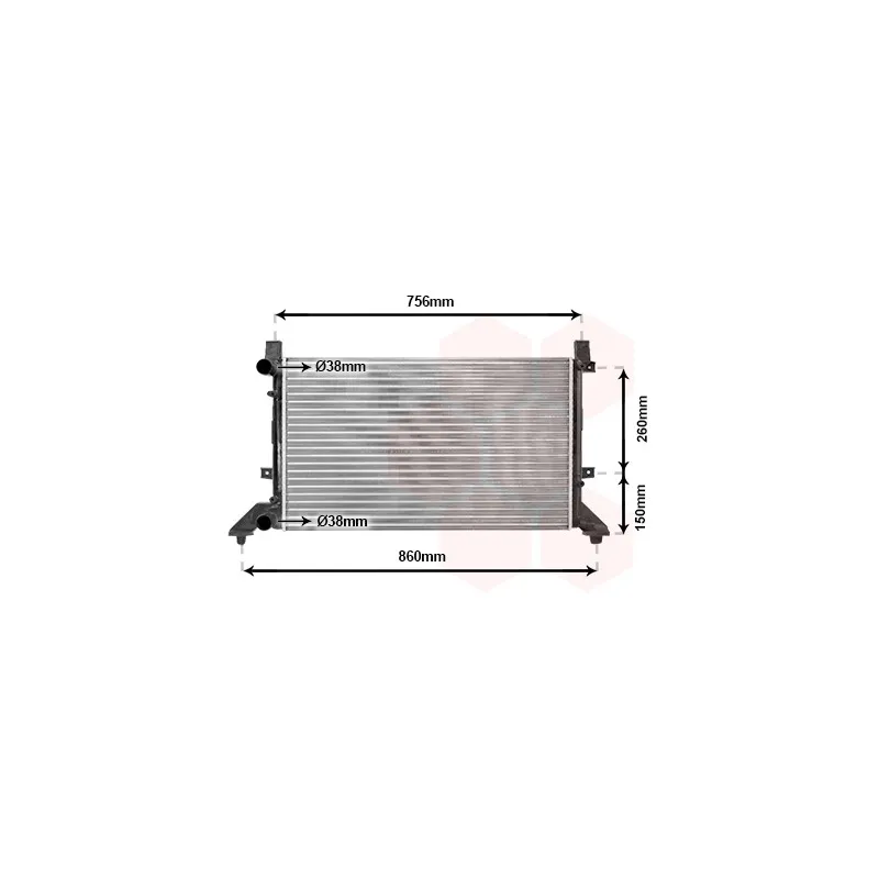 Radiateur, refroidissement du moteur VAN WEZEL 58002155