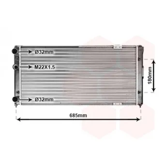 Radiateur, refroidissement du moteur VAN WEZEL 58002156