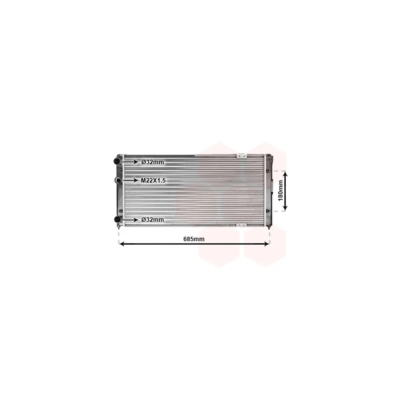 Radiateur, refroidissement du moteur VAN WEZEL 58002156