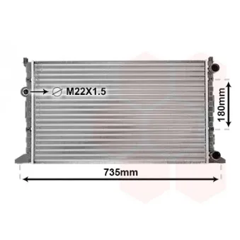 Radiateur, refroidissement du moteur VAN WEZEL 58002160